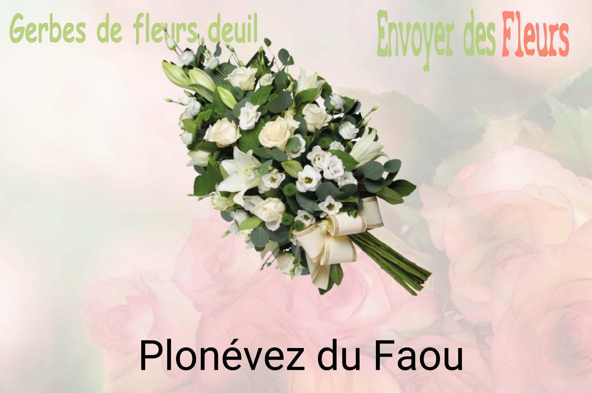 Gerbe de fleurs de deuil livrée à Plonévez-du-Faou
